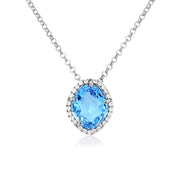 PANORAMA Necklace (1260) - Blue Topaz / SS