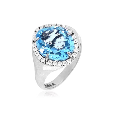 PANORAMA Ring (1260) -  Blue Topaz / SS