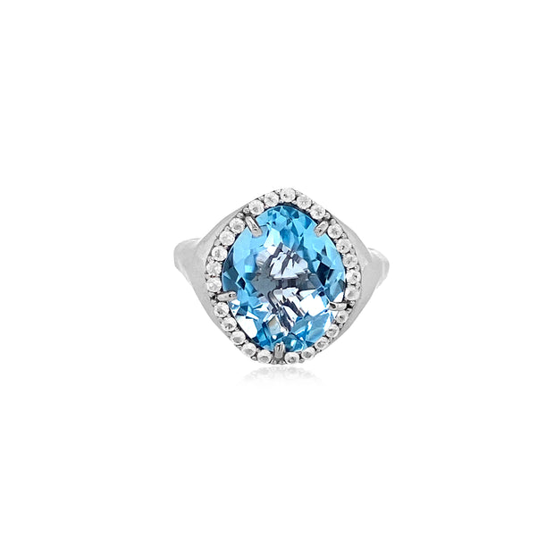 PANORAMA Ring (1260) -  Blue Topaz / SS