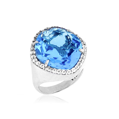 PANORAMA Ring (1260) - Blue Topaz / SS