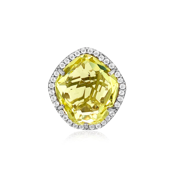 PANORAMA Ring (1260) - Green Gold Quartz / SS