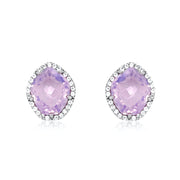 PANORAMA Earrings (1260) - Lilac Opal Amethyst / SS