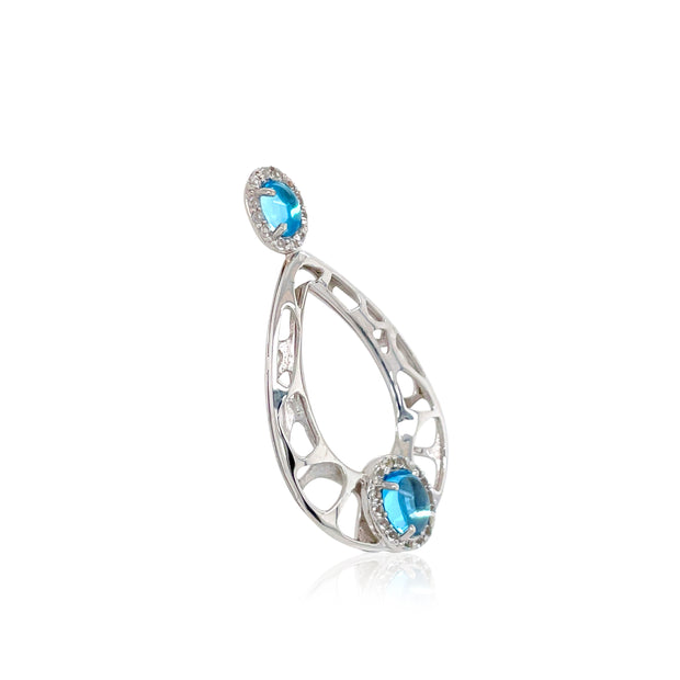 PULSE Earrings (1286) - Blue Topaz / SS