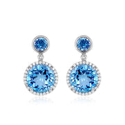 SIGNATURE Earrings (1287) - Blue Topaz / SS