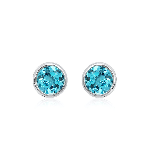 SIGNATURE Earrings (1287) - Blue Topaz / SS