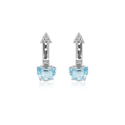 PENDULUM Earrings (1323) - Blue Topaz / SS