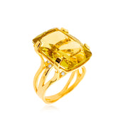 TRANSPARENZA Ring (0777) - Green Gold Quartz / YG