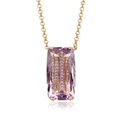TRANSPARENZA Necklace (0890) - Pink Amethyst