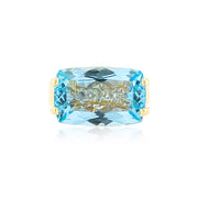 TRANSPARENZA Ring (0890) - Blue Topaz / YG