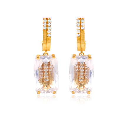 TRANSPARENZA Earrings (0890) - Opal Quartz / YG