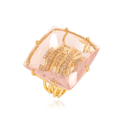 TRANSPARENZA Ring (1052) - Rose Quartz
