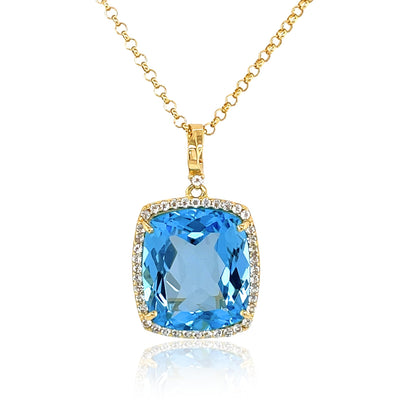 ECLECTIC Necklace (1134) - Blue Topaz / YG