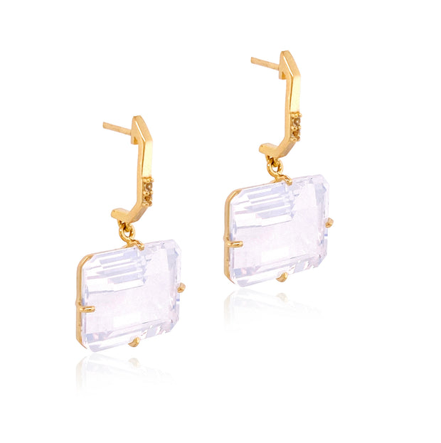 COLUNA Earrings (1156) - Opal Quartz / YG