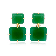 COLUNA Earrings (1156) - Green Quartz