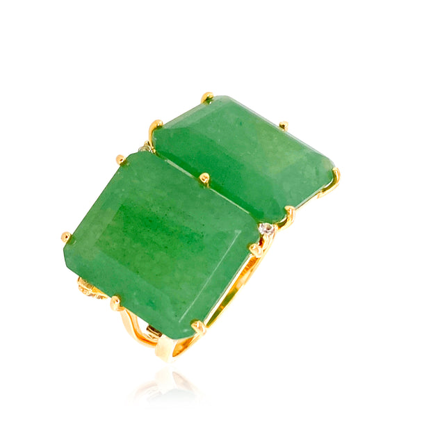 COLUNA Ring (1156) - Mint Emerald Quartz  / YG