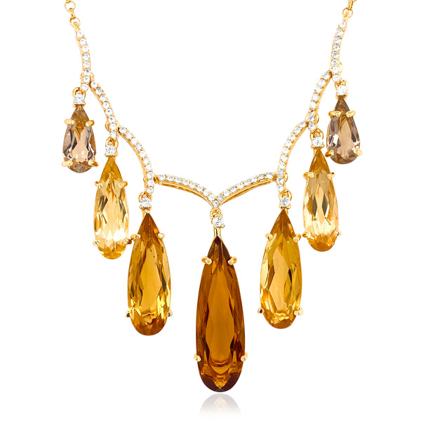 VILLA RICA Necklace (1213) - Mixed Gemstones  / YG