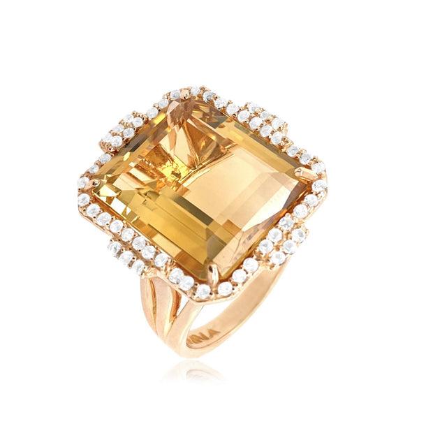 ECLECTIC Ring (1247) - Champagne Citrine / YG