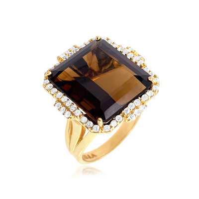 ECLECTIC Ring (1247) - Whisky Citrine / YG