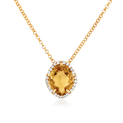 PANORAMA Necklace (1260) - Champagne Citrine / YG