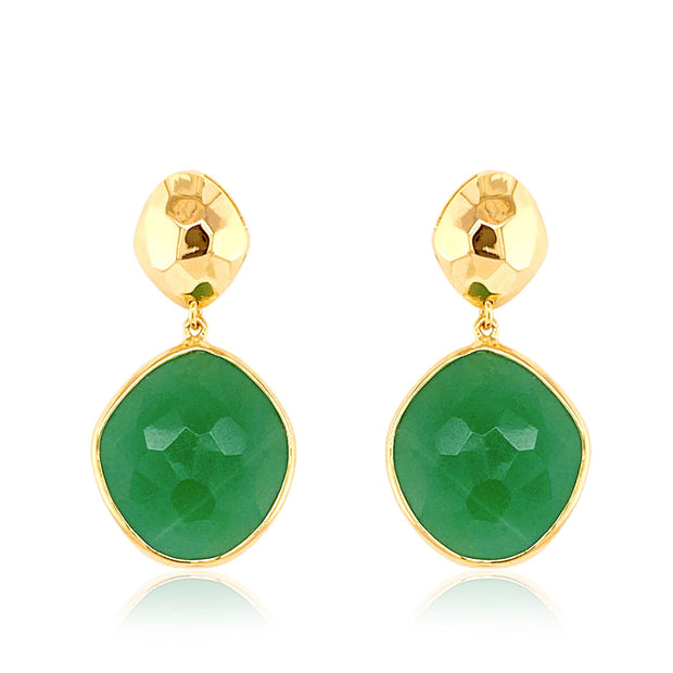 PANORAMA Earrings (1260) - Green Quartz / YG
