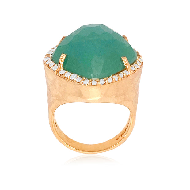 PANORAMA Ring (1260) - Green Quartz / YG