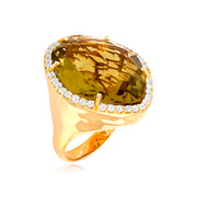 PANORAMA Ring (1260) - Olive Quartz / YG