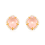 PANORAMA Earrings (1260) - Rose Quartz / YG