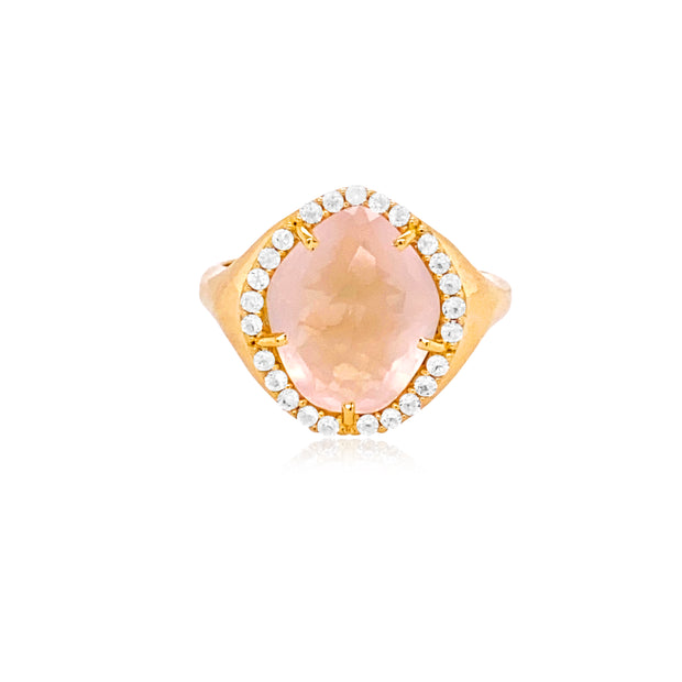 PANORAMA Ring - (1260) Rose Quartz  /  YG