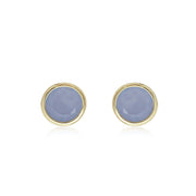 SIGNATURE Earrings (1287) - Blue Chalcedony / YG